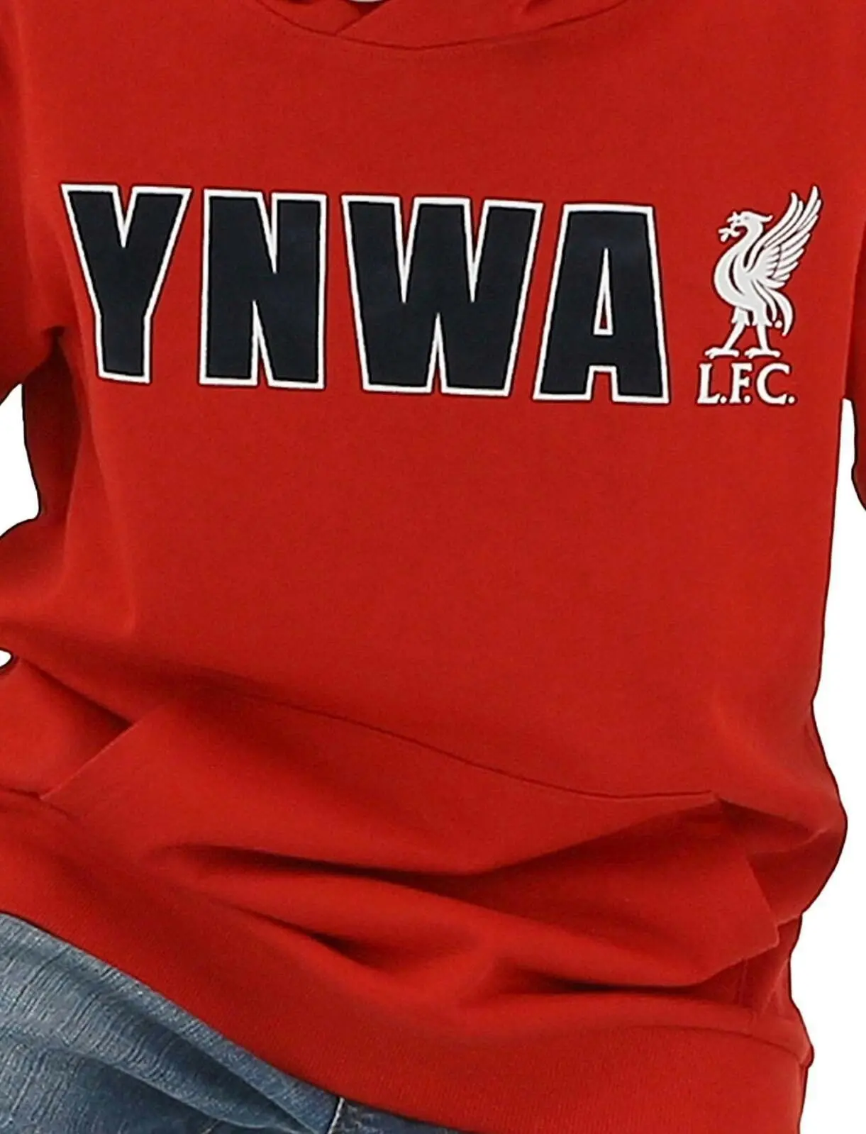 Liverpool FC Youth Boys Hoodie Jumper LFC YNWA Firebird Hoody - Red