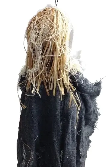 HALLOWEEN Moving Skeleton Skull Creepy Sound Activated Hanging Prop Scary Witch