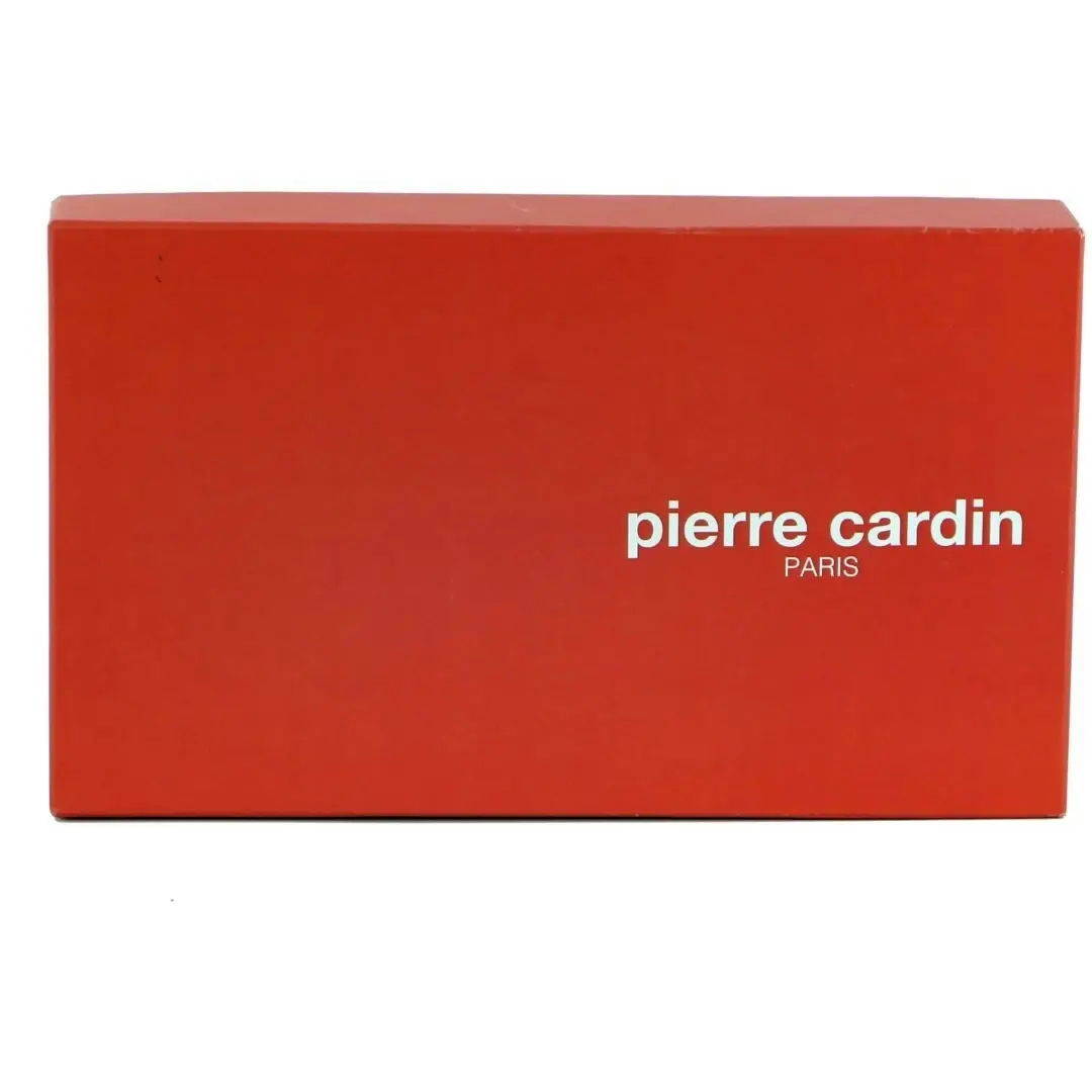 Pierre Cardin Mens RFID Leather Wallet & Belt Gift Set Fathers Day - Chestnut