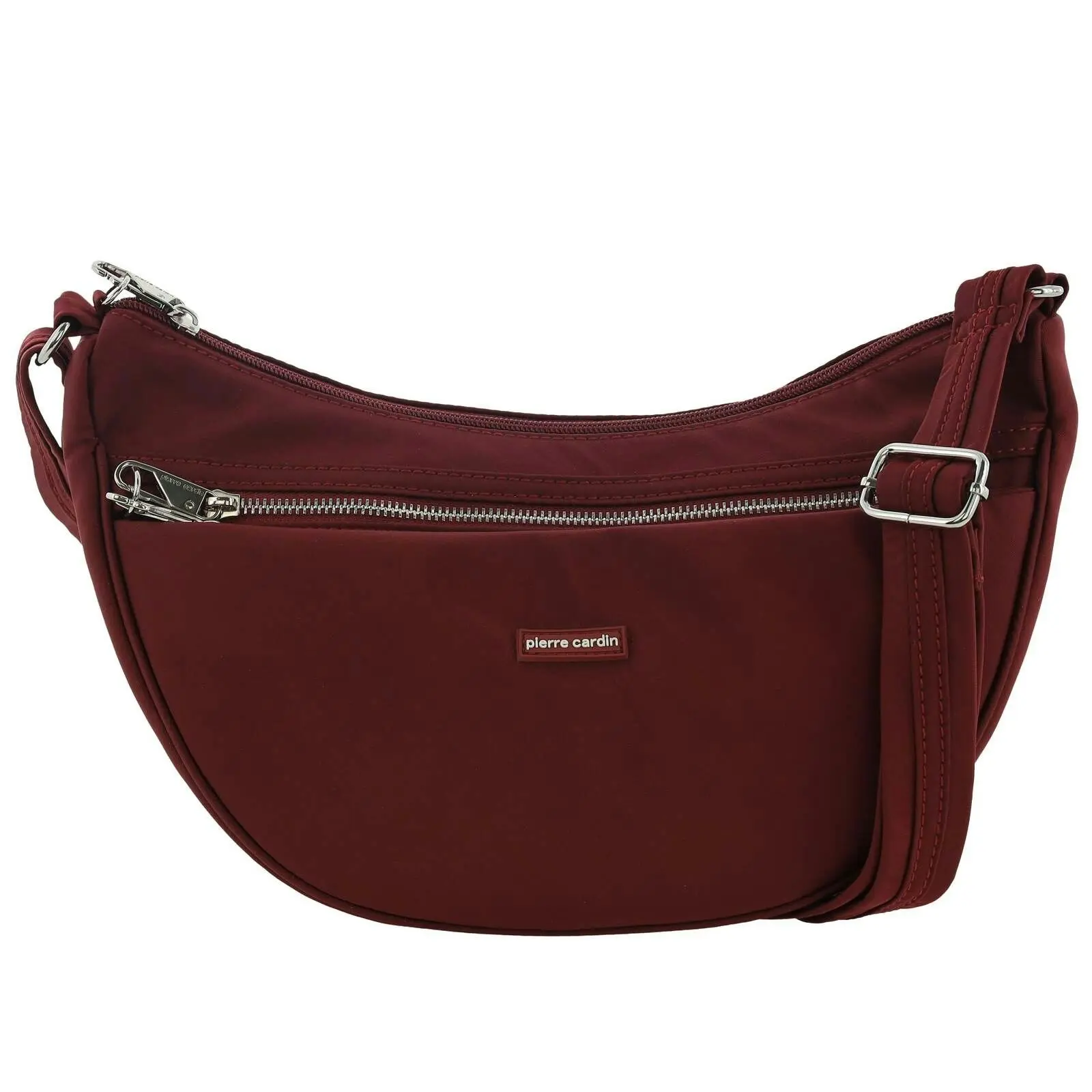 Pierre Cardin Slash Proof Anti Theft RFID Nylon Crossbody Bag in Wine