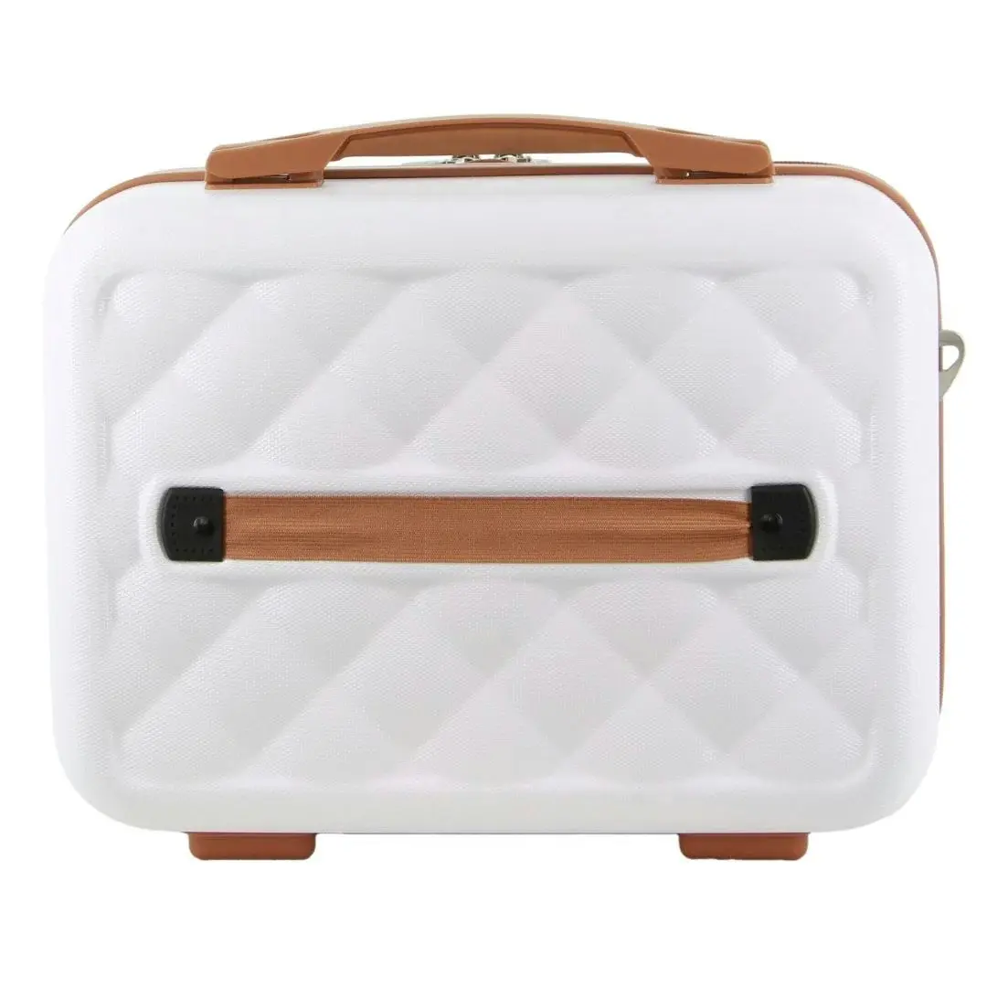 Pierre Cardin Beauty Case Hard Shell Makeup Cosmetic Organizer Travel - White