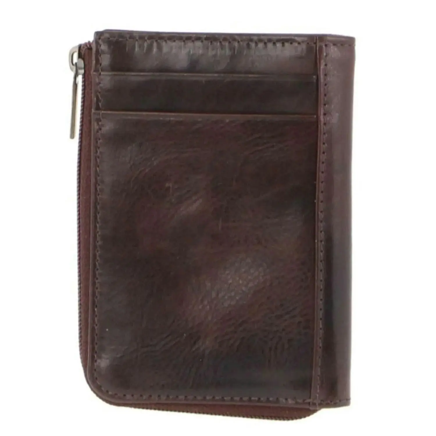 Pierre Cardin Mens Key & Credit Card Holder Italian Leather Wallet - Chocolate