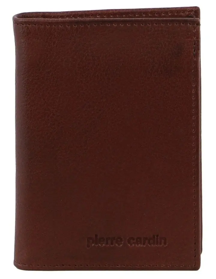 Pierre Cardin Mens Rustic Genuine Leather Wallet RFID in Brown