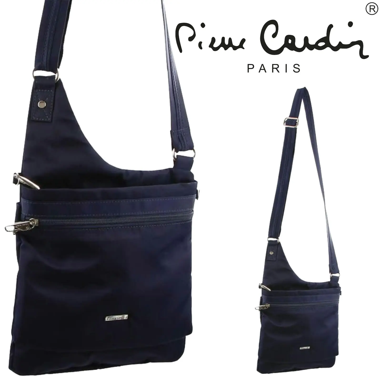 Pierre Cardin RFID Cross Body Bag Travel Anti-Theft Slash Proof Sling - Navy