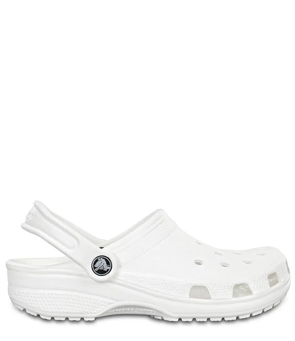 Crocs Classic Clogs Roomy Fit Sandal Clog Sandals Slides Waterproof - White - Men's US4/Women's US6