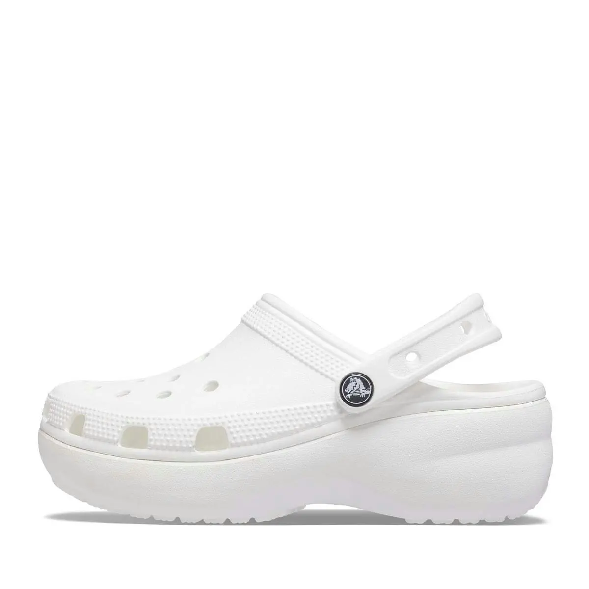 Crocs Womens Classic Platform Clog Sandals - White