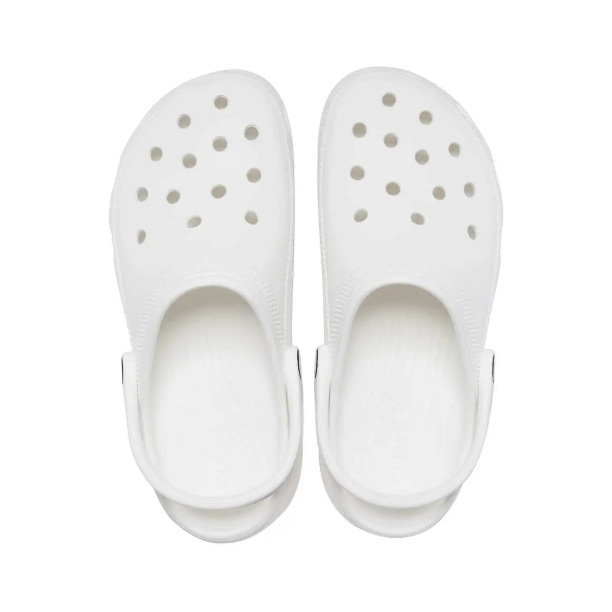 Crocs Womens Classic Platform Clog Sandals - White