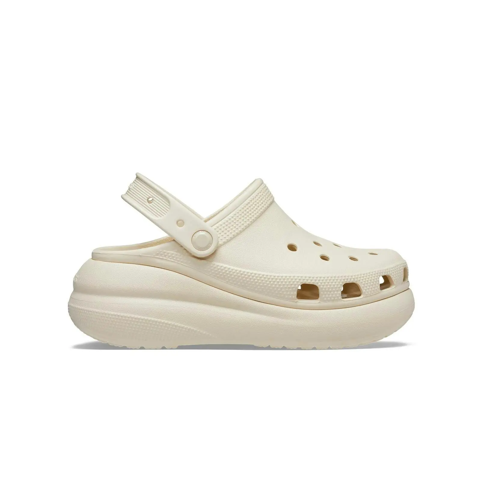 Crocs Classic Crush Platform Clog Sandals - Bone