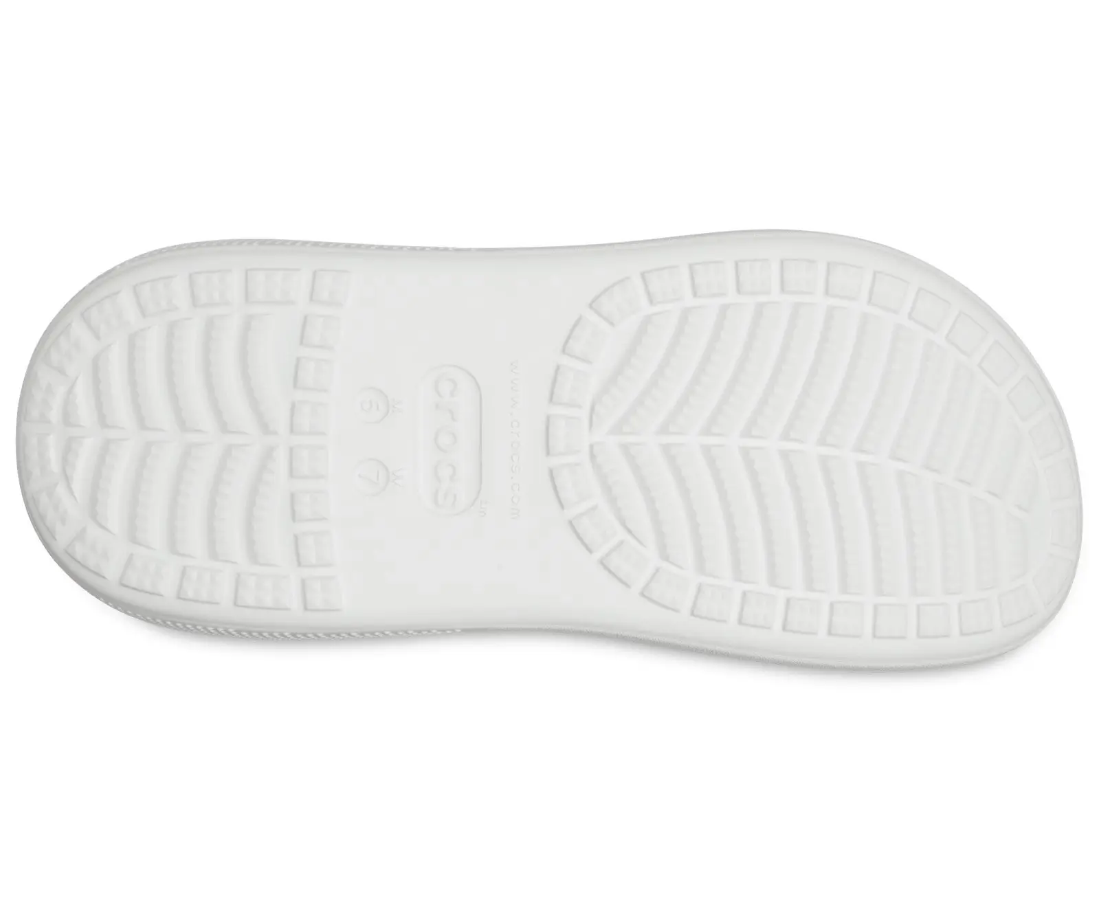 Crocs Classic Crush Platform Clogs Sandals - White