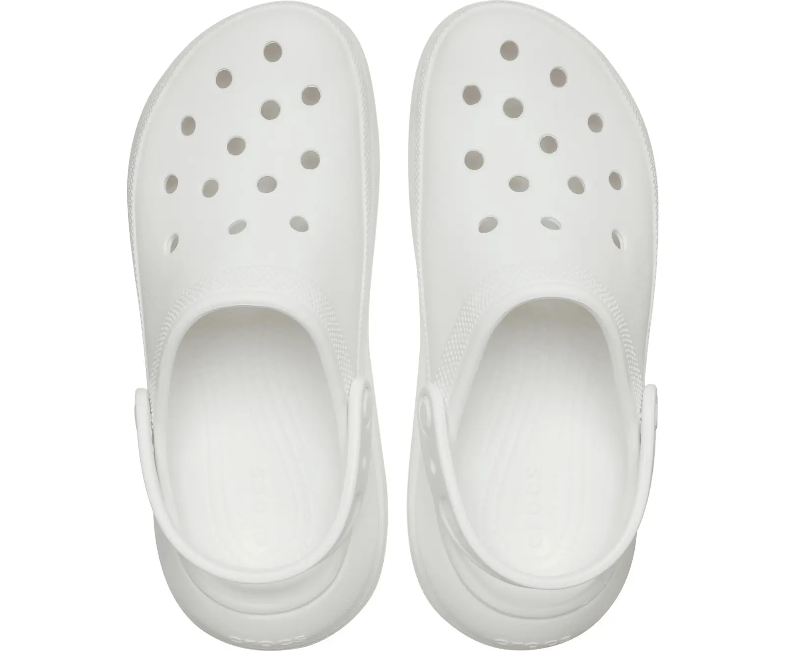 Crocs Classic Crush Platform Clogs Sandals - White