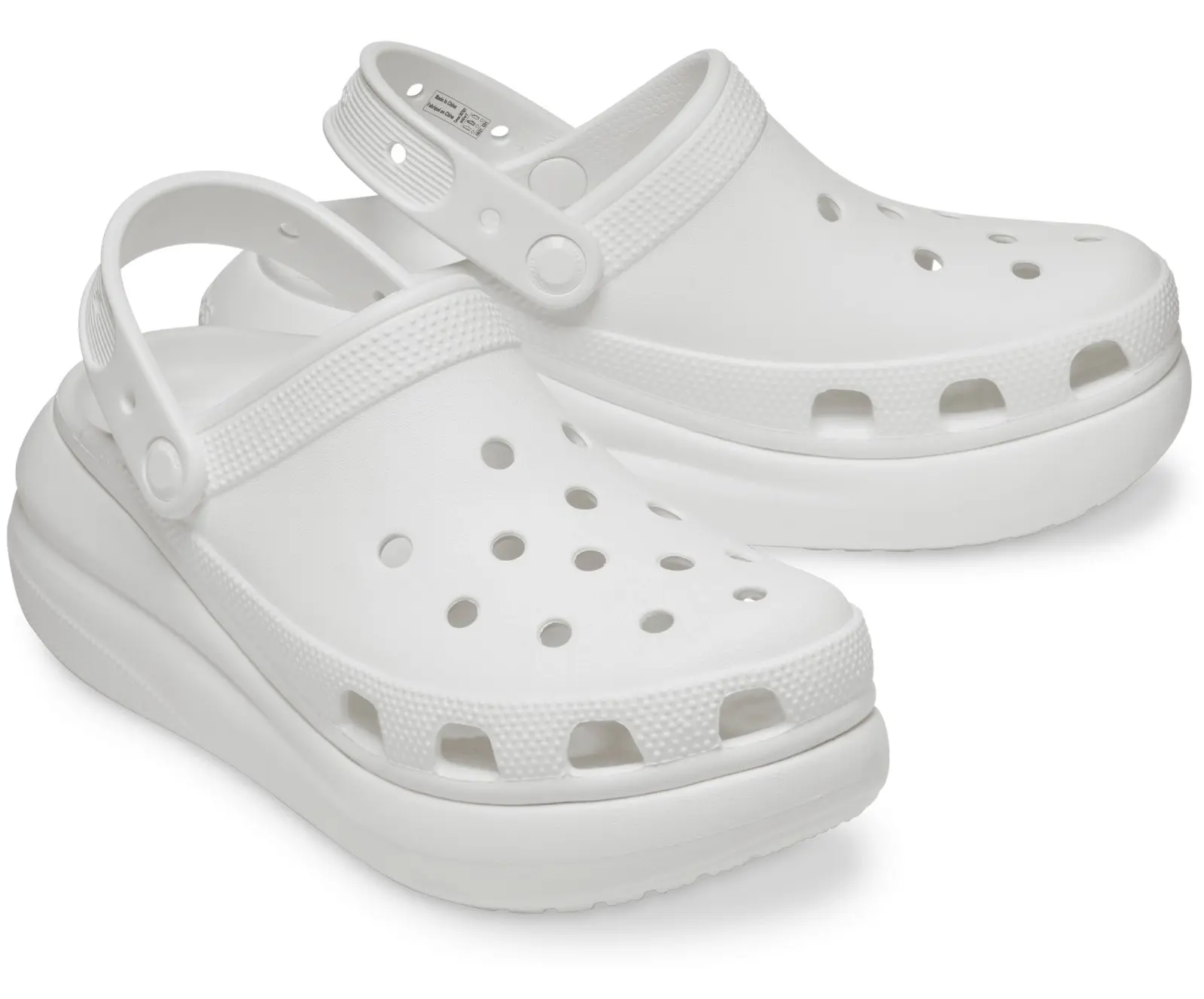 Crocs Classic Crush Platform Clogs Sandals - White