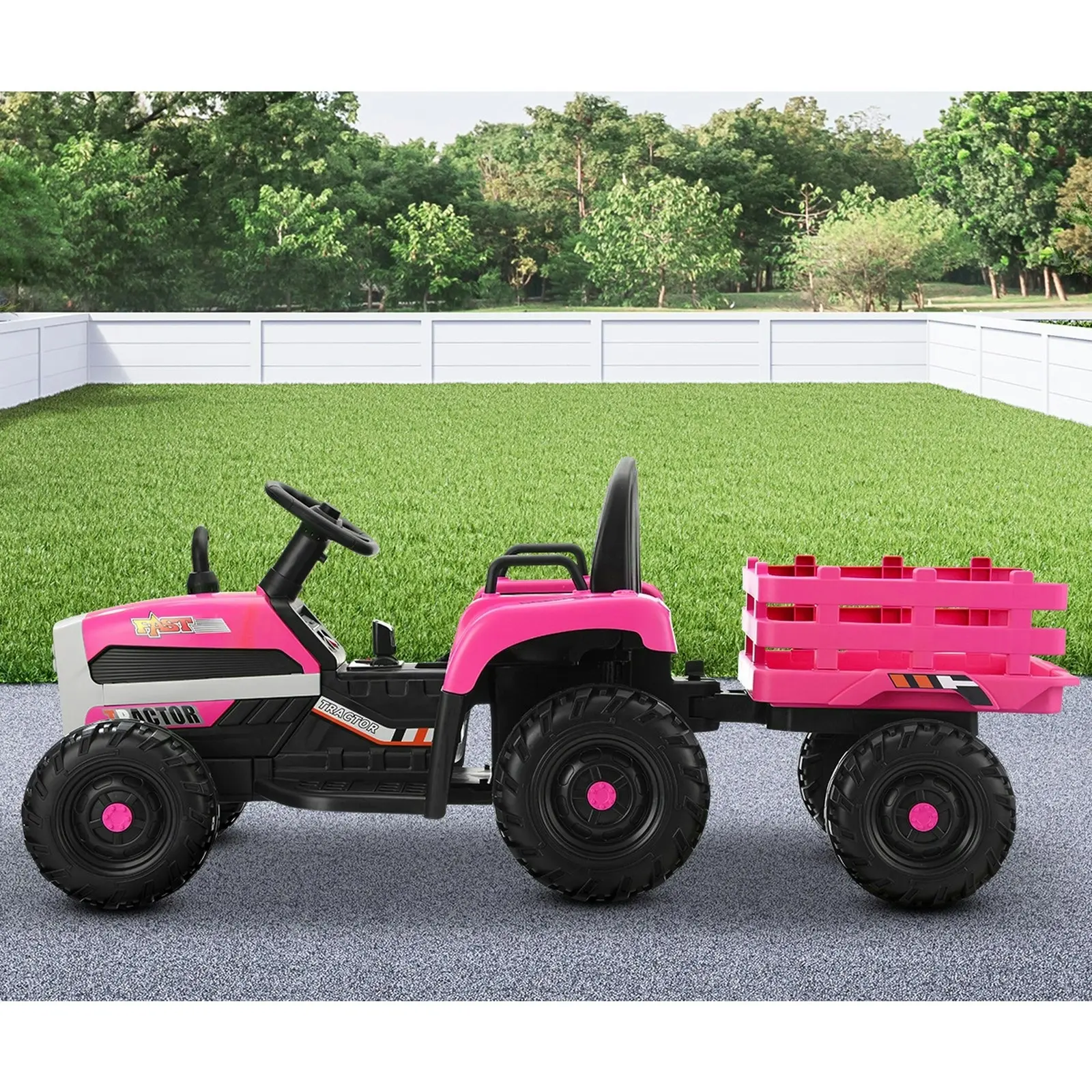 Mazam Kids Ride On Car Tractor Toy 12V Electric Remote Control Pink