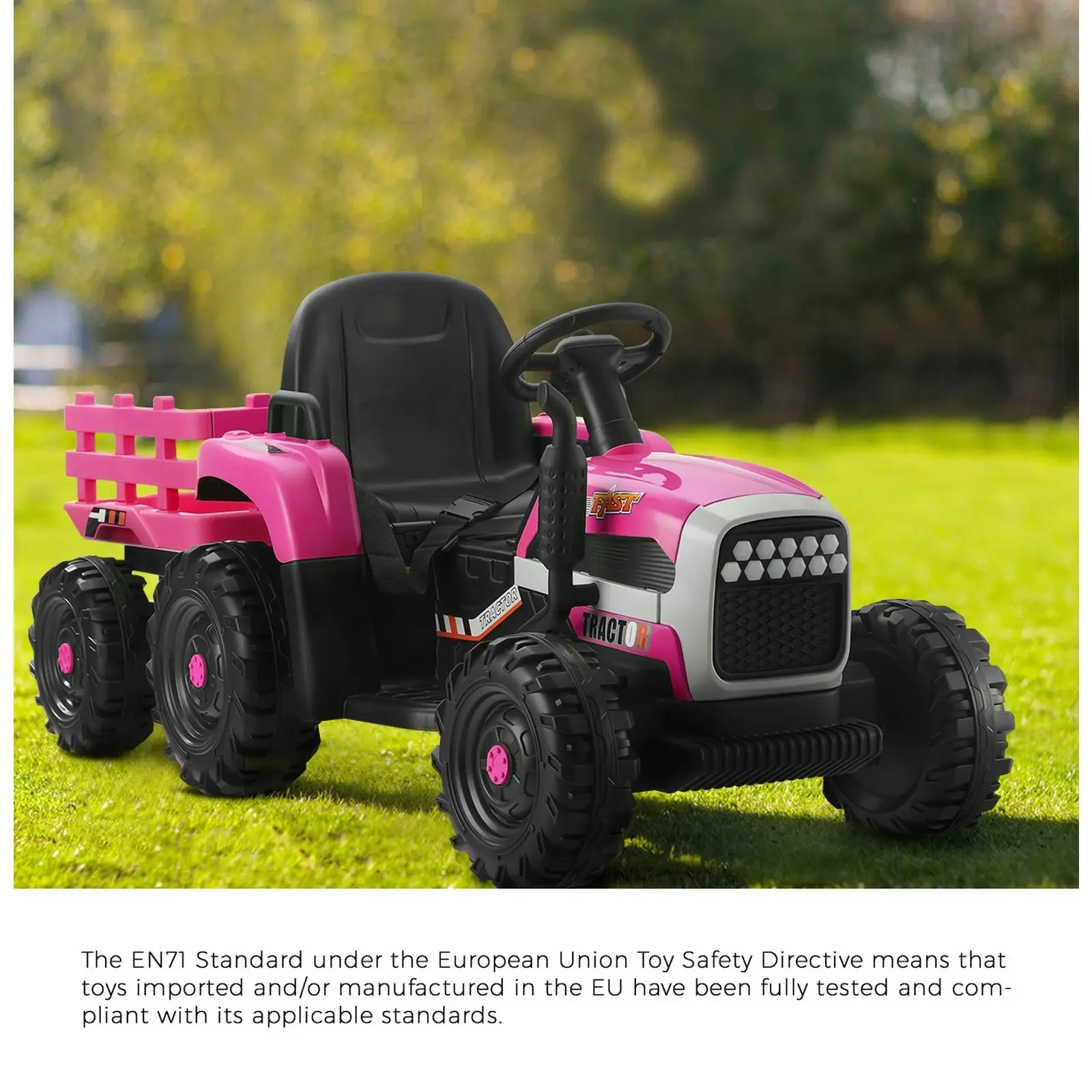 Mazam Kids Ride On Car Tractor Toy 12V Electric Remote Control Pink