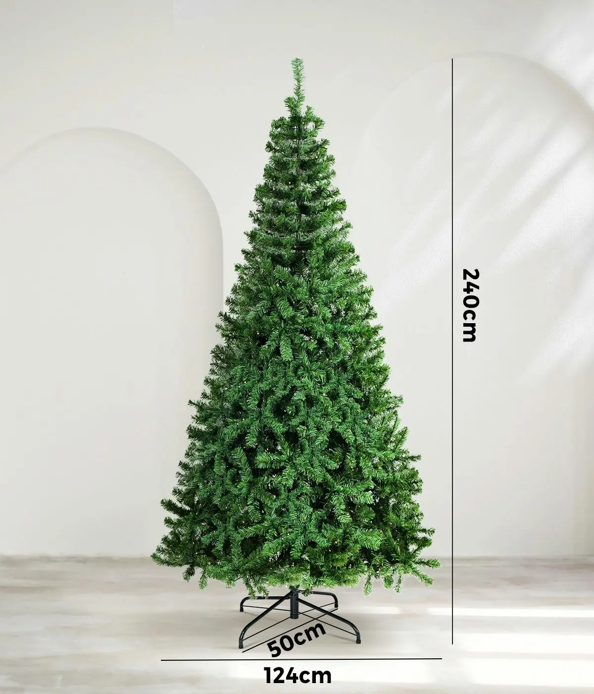 Mazam Christmas Tree 2.4M 8FT Xmas Trees Decorations Green 1400 Tips