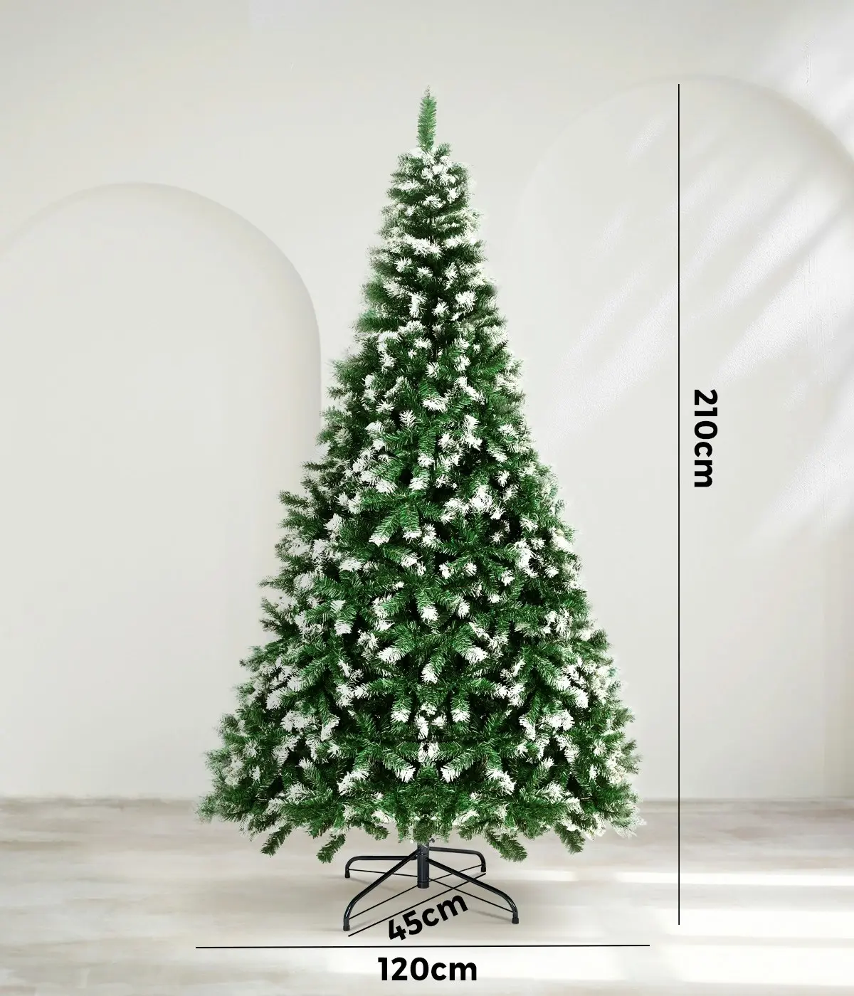 Mazam Christmas Tree 2.1M 7FT Xmas Trees Snowy Decorations Green 1050 Tips