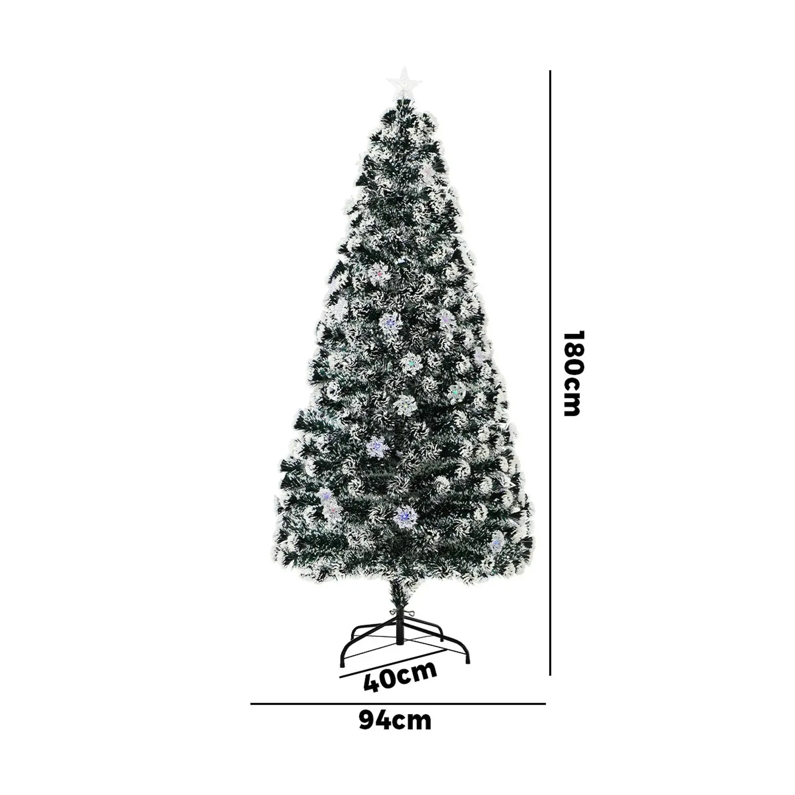 Mazam LED Christmas Tree 6FT 1.8M Xmas trees Optic Fibre  Multi Colour 230 Tips