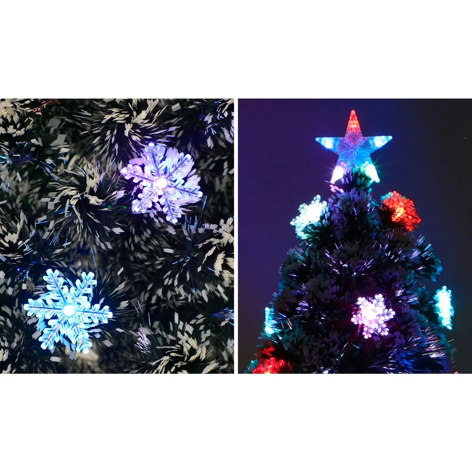 Mazam LED Christmas Tree 6FT 1.8M Xmas trees Optic Fibre  Multi Colour 230 Tips