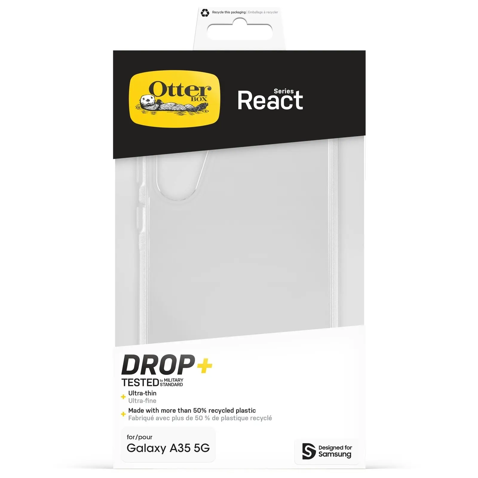 Otterbox React Case  For Samsung Galaxy A35 5g 6.6" - Clear