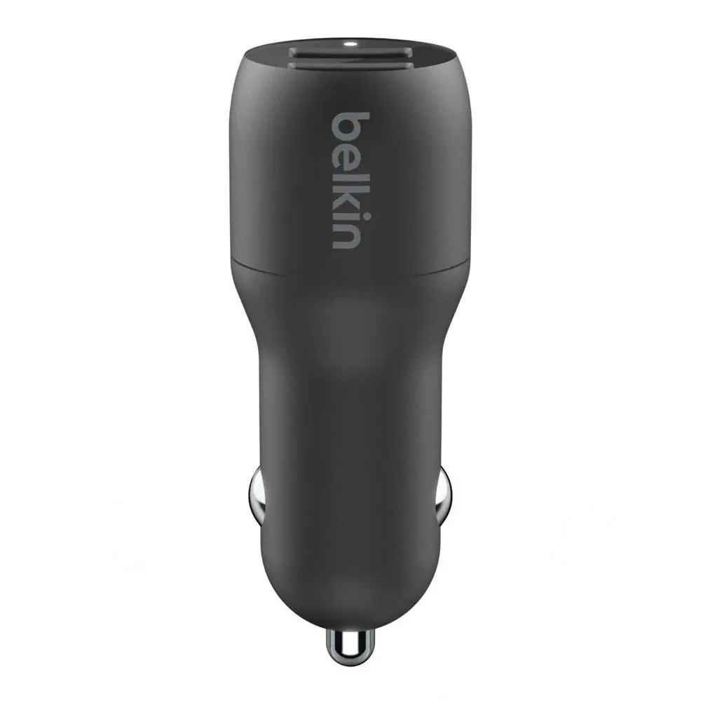 Belkin Boost Charge Dual Usb-a Car Charger 24w - Black