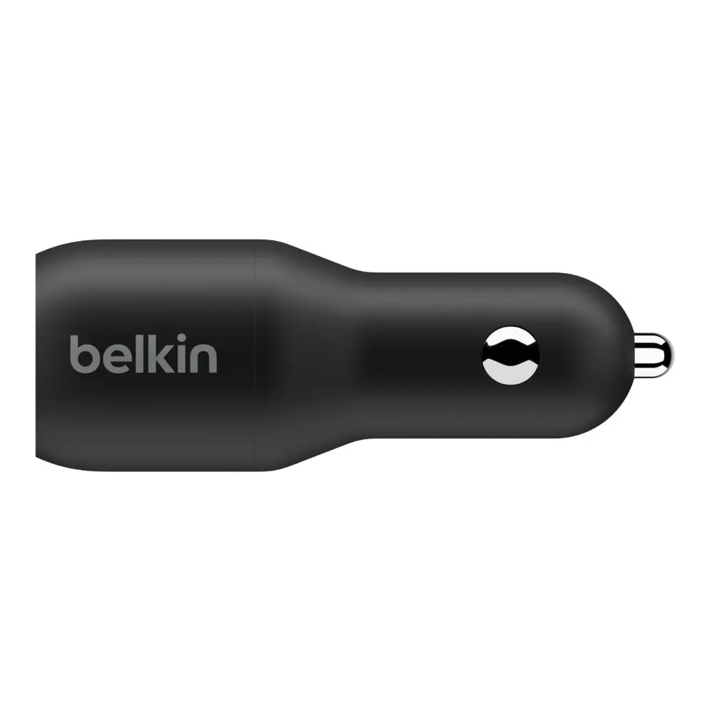 Belkin Boostcharge Dual Usb-c Car Charger 36w - Black