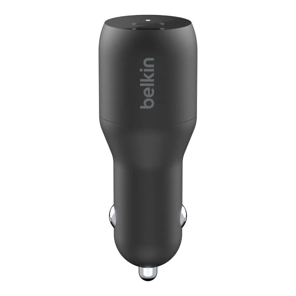 Belkin Boostcharge Dual Usb-c Car Charger 36w - Black