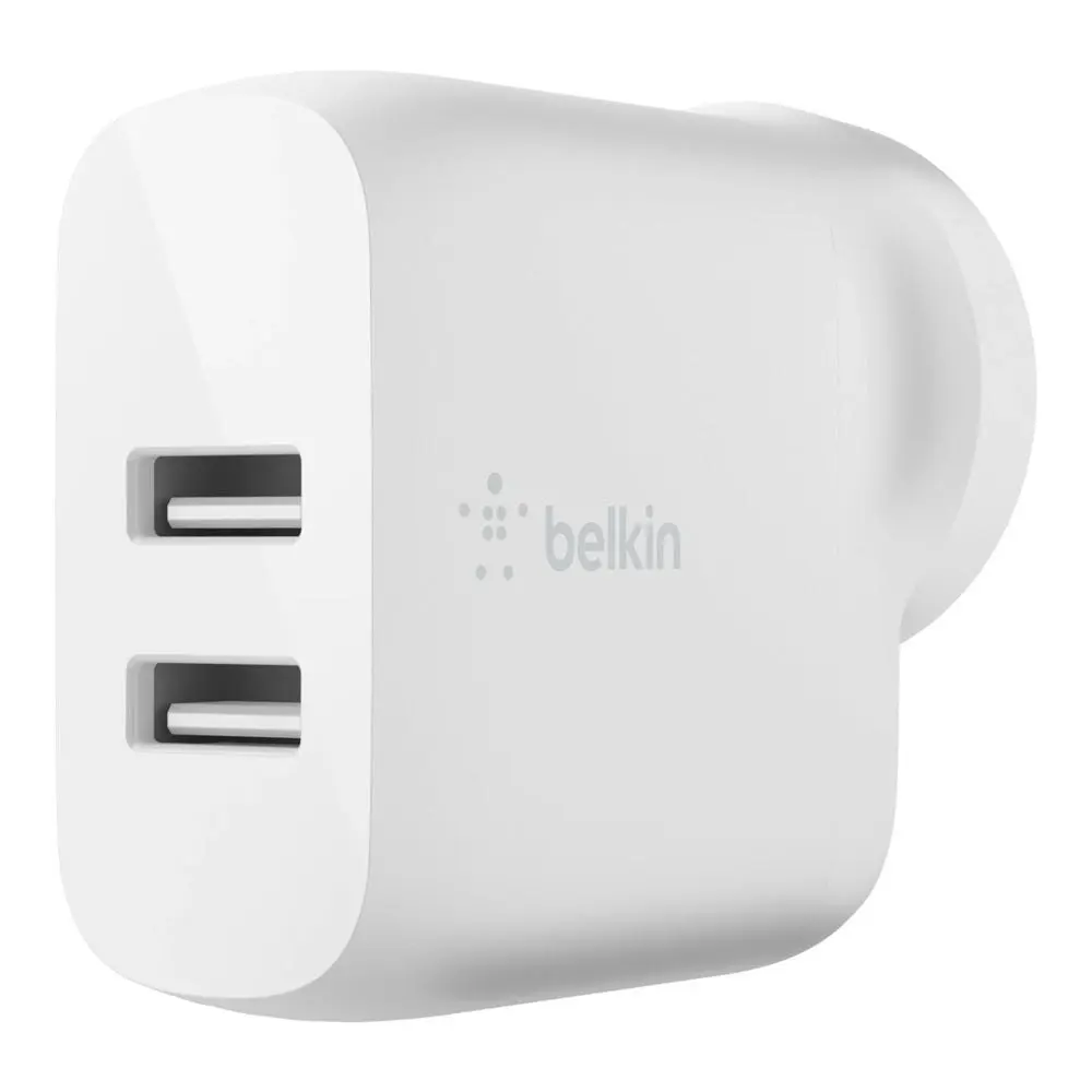 Belkin Boost Charge Dual Usb-a Wall Charger 24w - White