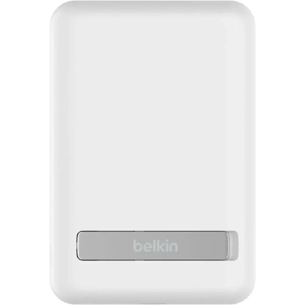 Belkin Boostup Charge 5k Magnetic Wireless Power Bank+stand - White