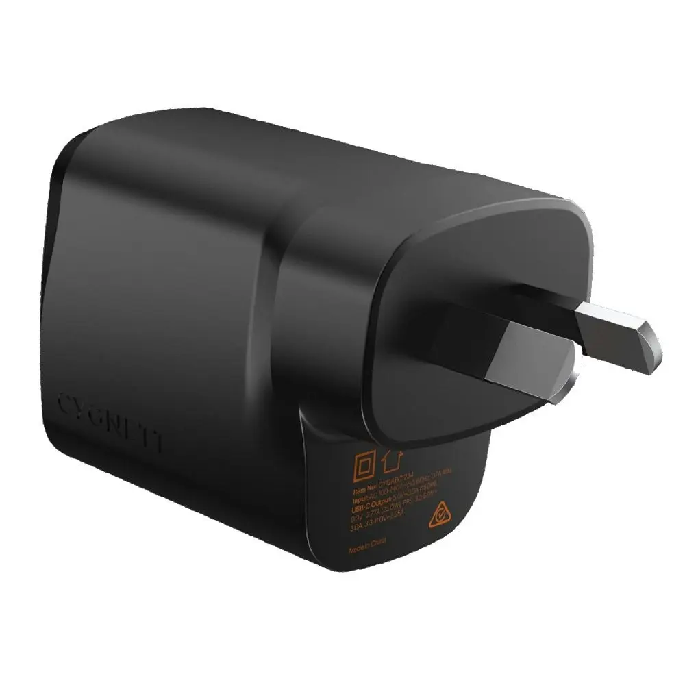 Cygnett Powerplus 20w Usb-c Pd Fast Wall Charger - Black