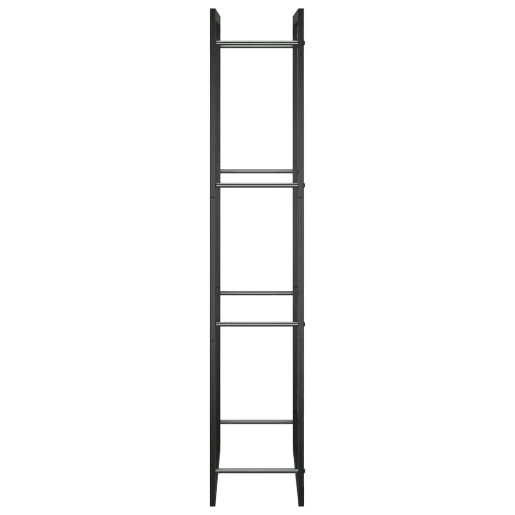 Firewood Rack Matt Black 50x28x132 cm Steel 350306