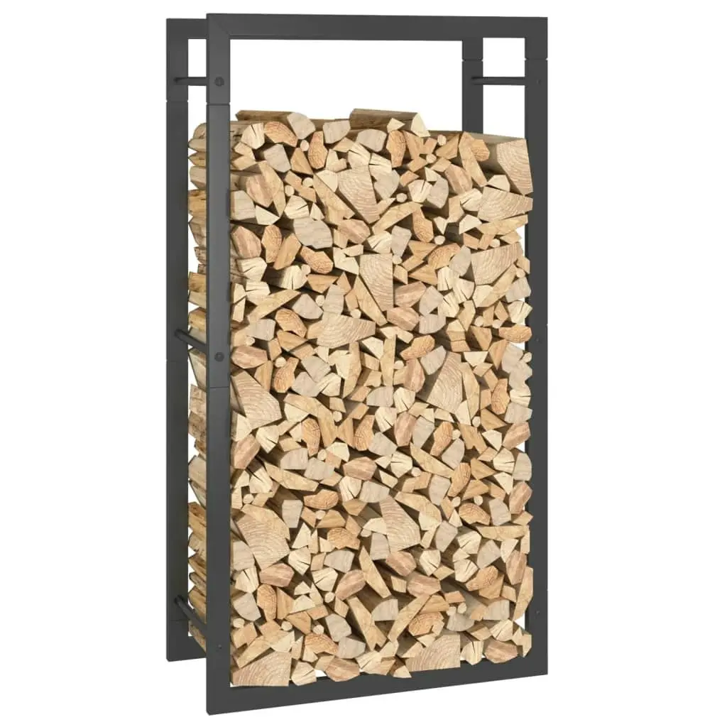 Firewood Rack Matt Black 50x28x94 cm Steel 350305