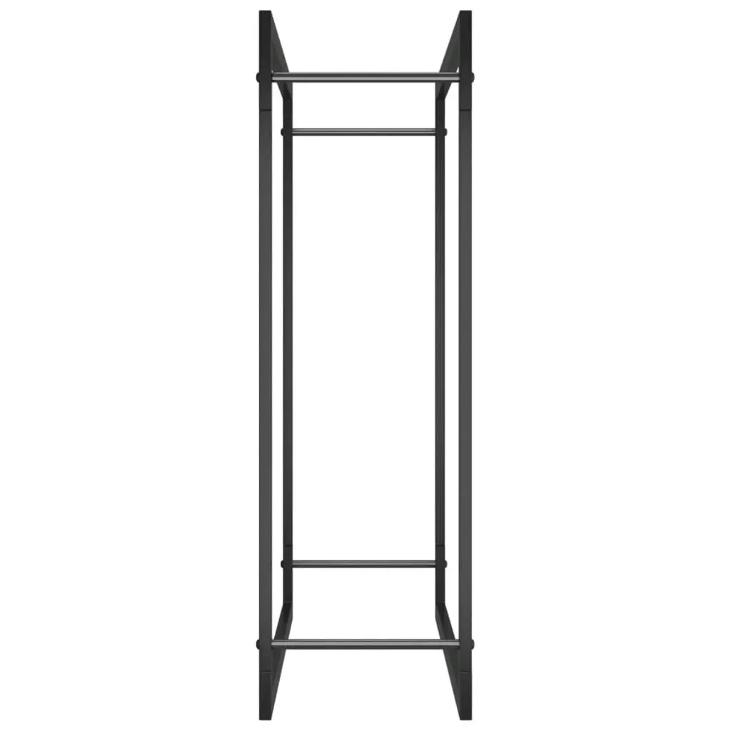 Firewood Rack Matt Black 80x28x86 cm Steel 350307