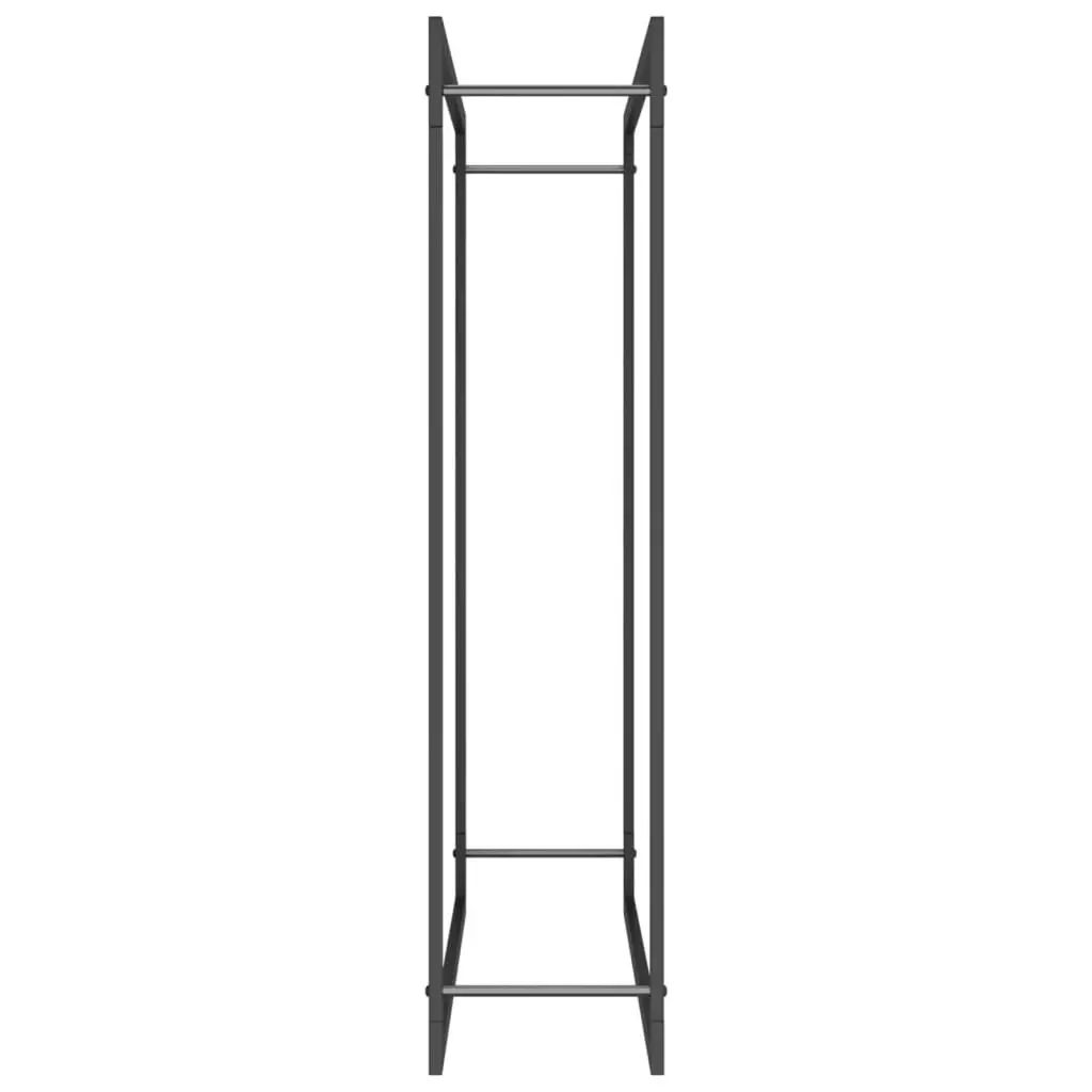 Firewood Rack Matt Black 110x28x116 cm Steel 350310