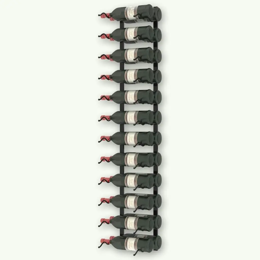 Wall-mounted Wine Rack for 24 Bottles Black Iron 289557