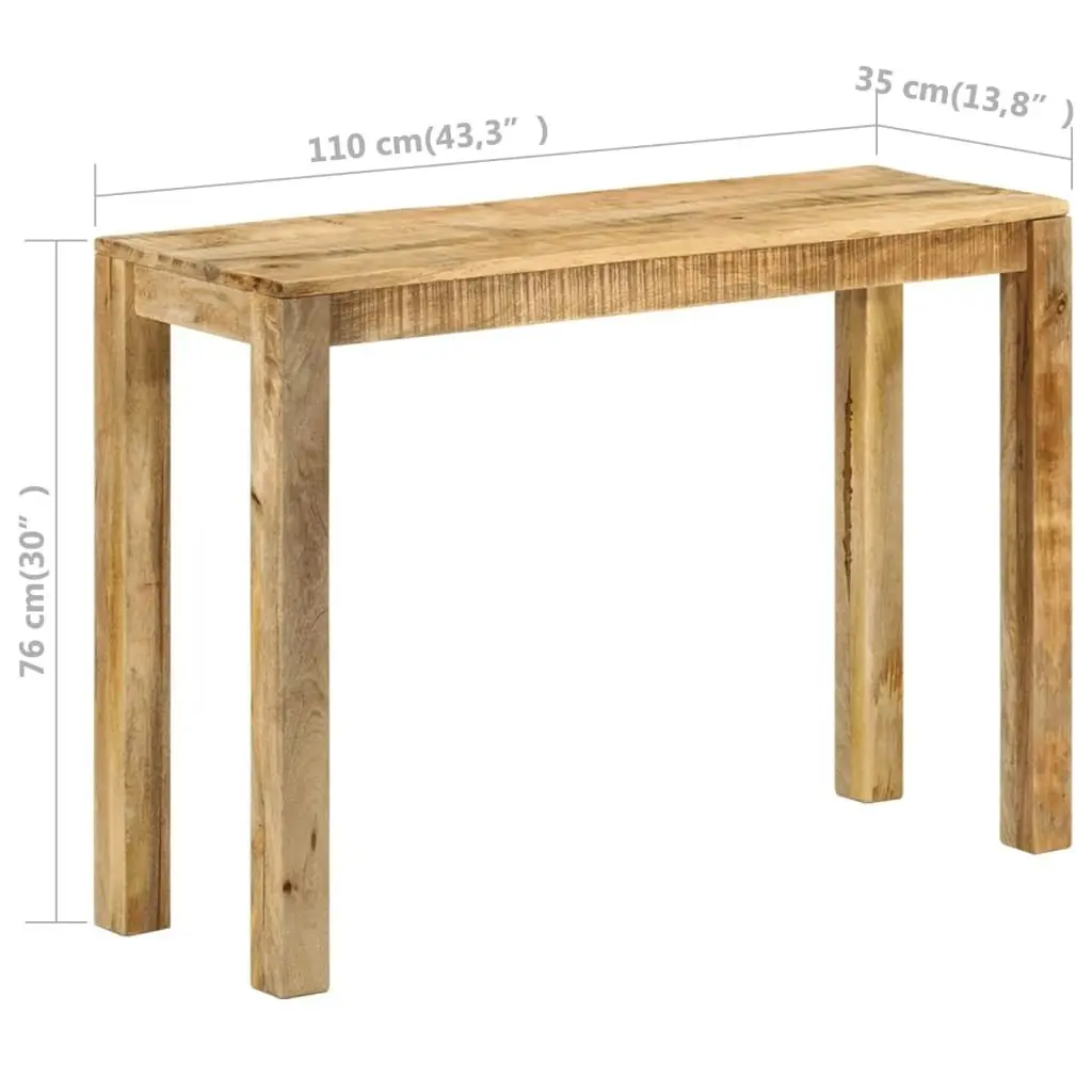 Console Table 110x35x76 cm Rough Mango Wood 337270