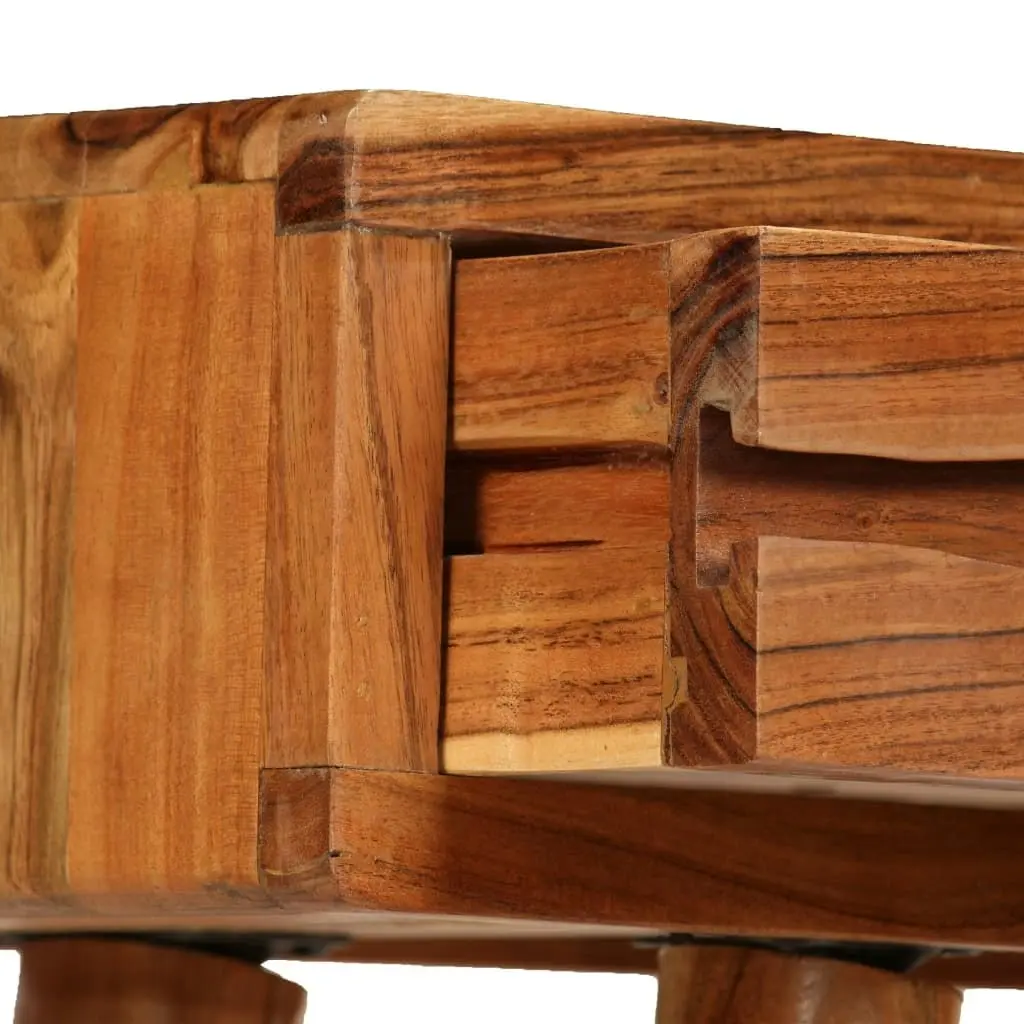 Console Table Solid Acacia Wood with Carved Drawers 118x30x80cm 244975