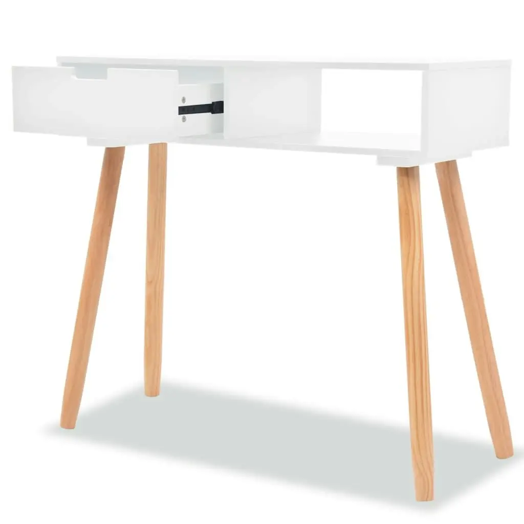 Console Table Solid Pinewood 80x30x72 cm White 244737