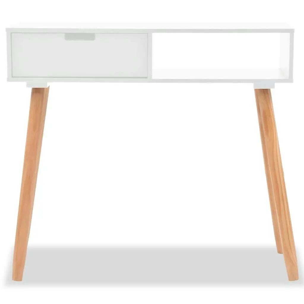 Console Table Solid Pinewood 80x30x72 cm White 244737