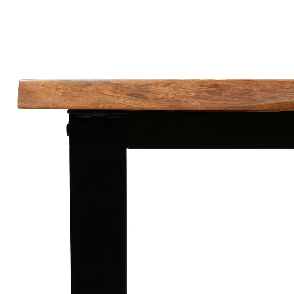 Console Table with Live Edge 110x35x80 cm Solid Wood Acacia 353296