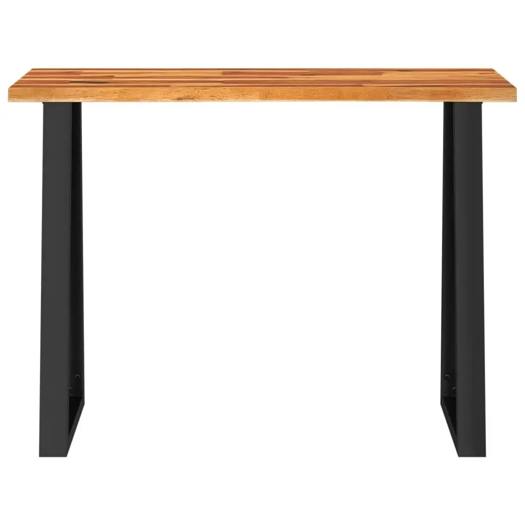 Console Table with Live Edge 110x35x80 cm Solid Wood Acacia 353296