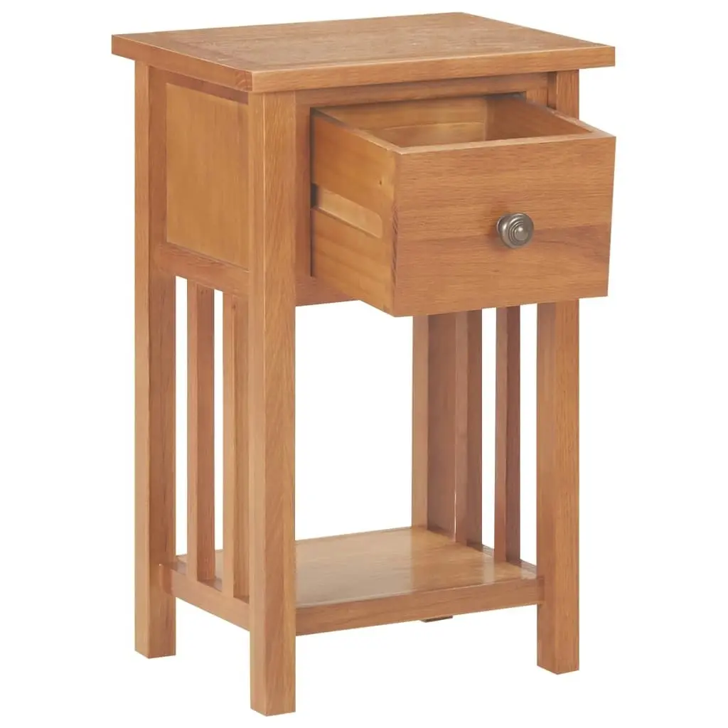 Magazine Table with Drawer 35x27x55 cm Solid Oak Wood 289182