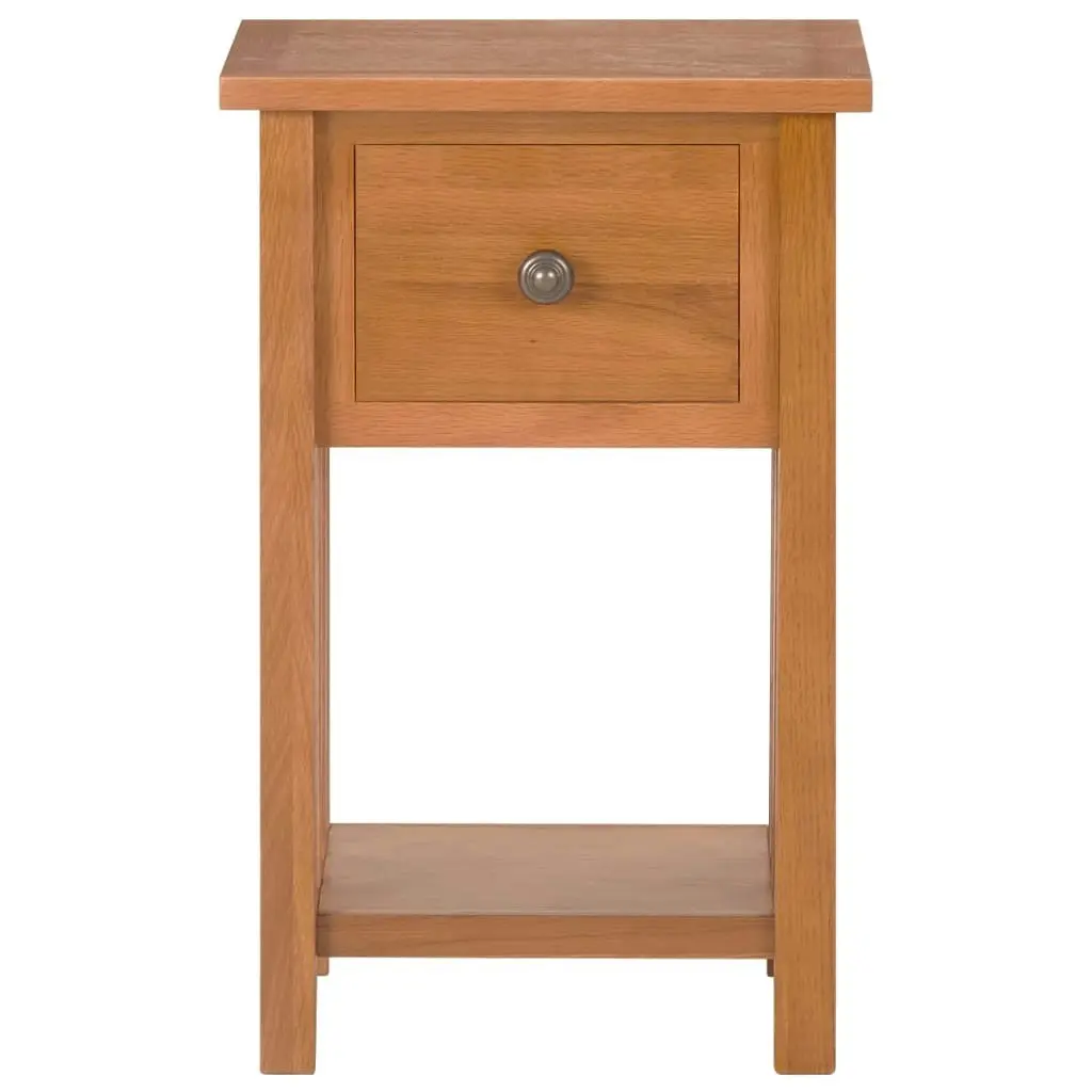 Magazine Table with Drawer 35x27x55 cm Solid Oak Wood 289182