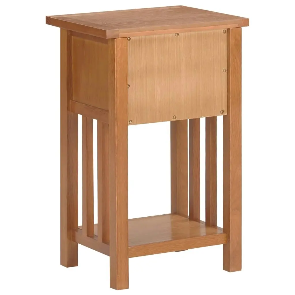 Magazine Table with Drawer 35x27x55 cm Solid Oak Wood 289182