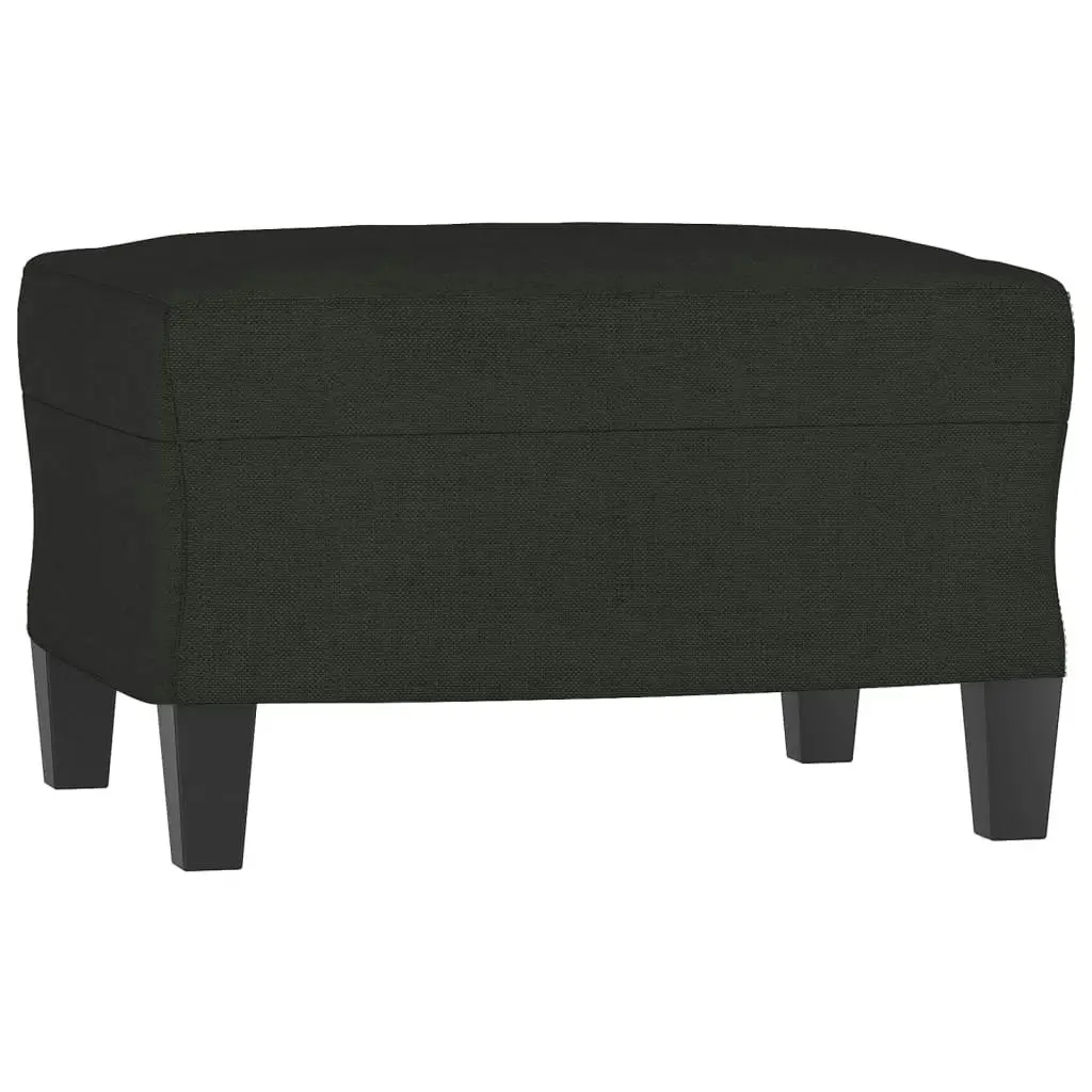 Sofa Chair with Footstool Black 60 cm Fabric 3201033