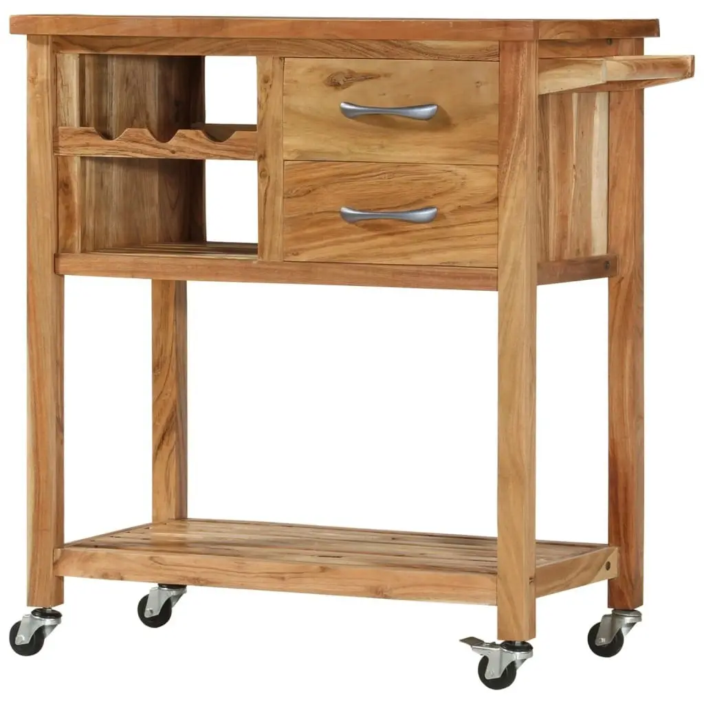 Kitchen Trolley 80x45x91 cm Solid Acacia Wood 282754