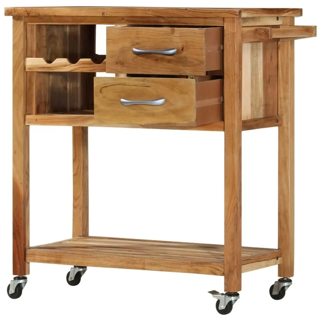 Kitchen Trolley 80x45x91 cm Solid Acacia Wood 282754