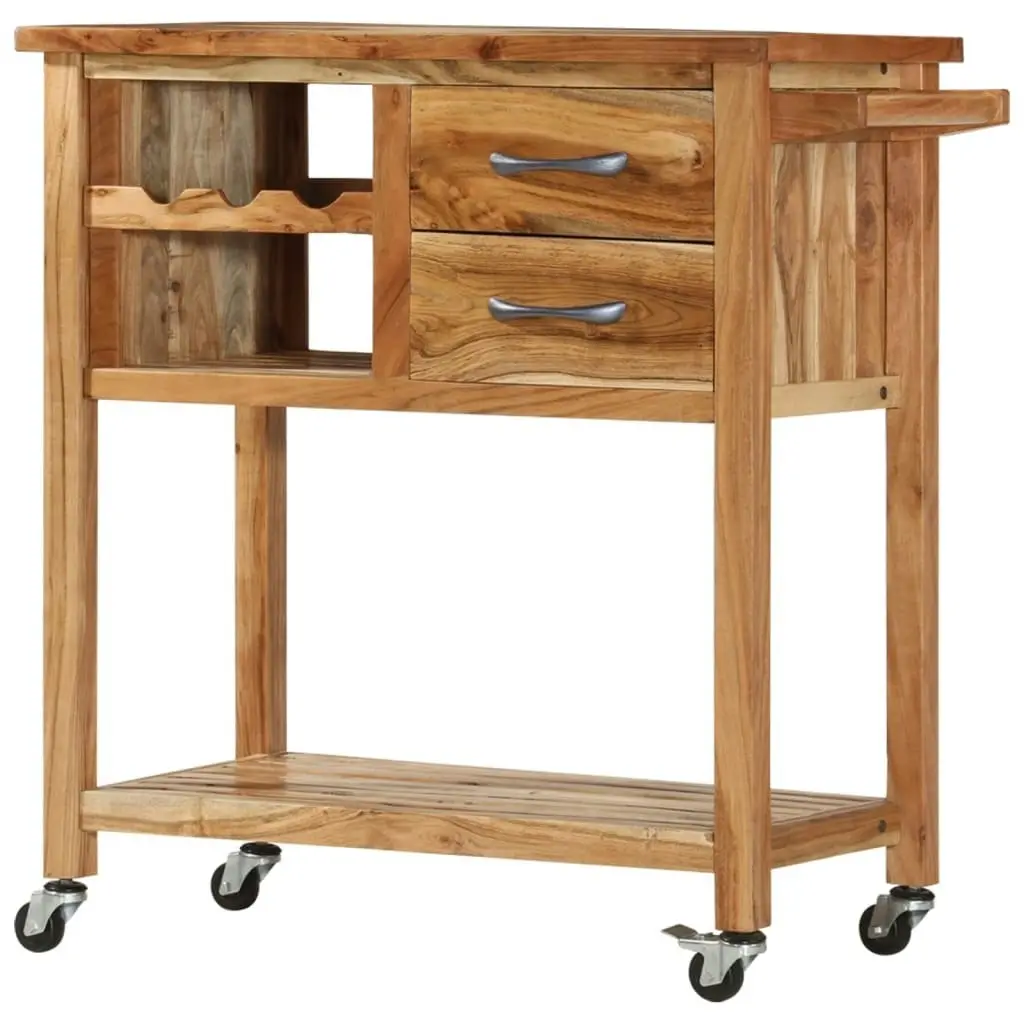 Kitchen Trolley 80x45x91 cm Solid Acacia Wood 282754