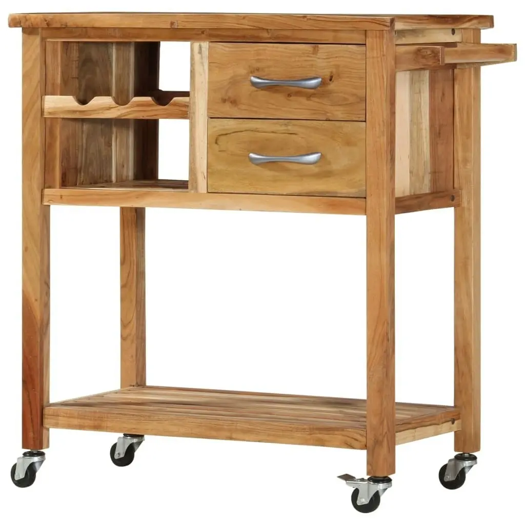 Kitchen Trolley 80x45x91 cm Solid Acacia Wood 282754