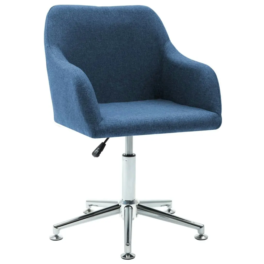 Swivel Dining Chairs 2 pcs Blue Fabric 283483