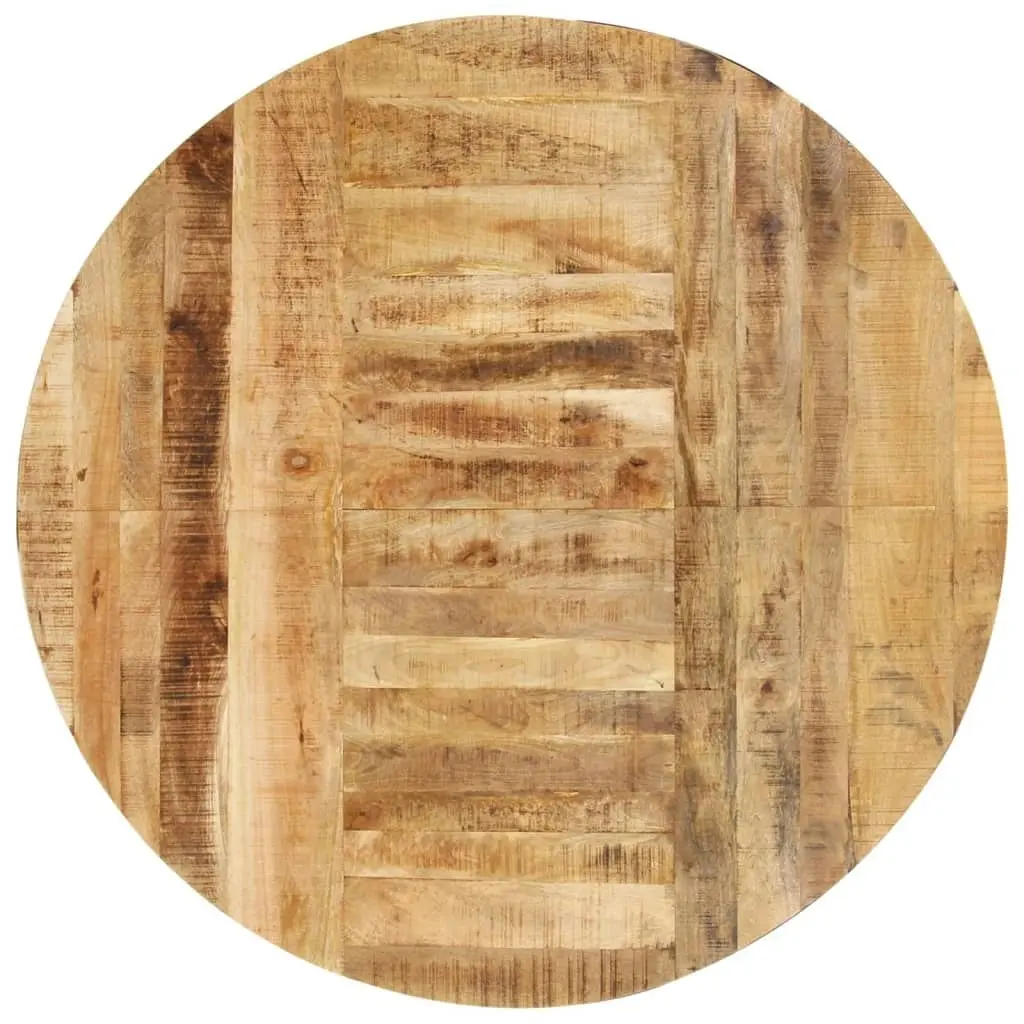 Dining Table Round 175x75 cm Rough Mango Wood 321684