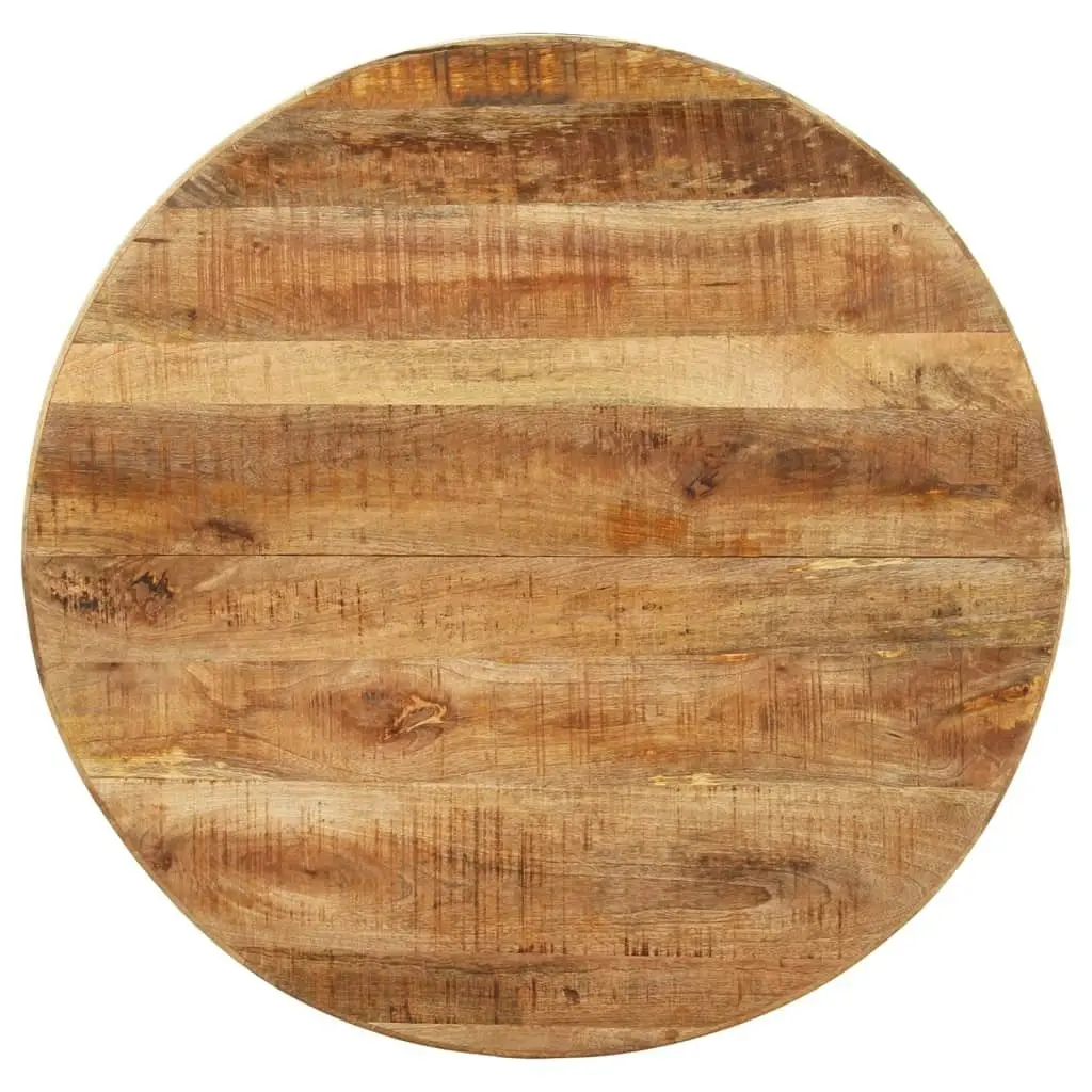 Dining Table Round 100x100x75 cm Rough Mango Wood 321681